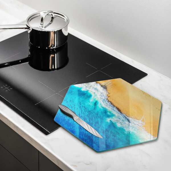 Protège plaque de cuisson Plage et mer