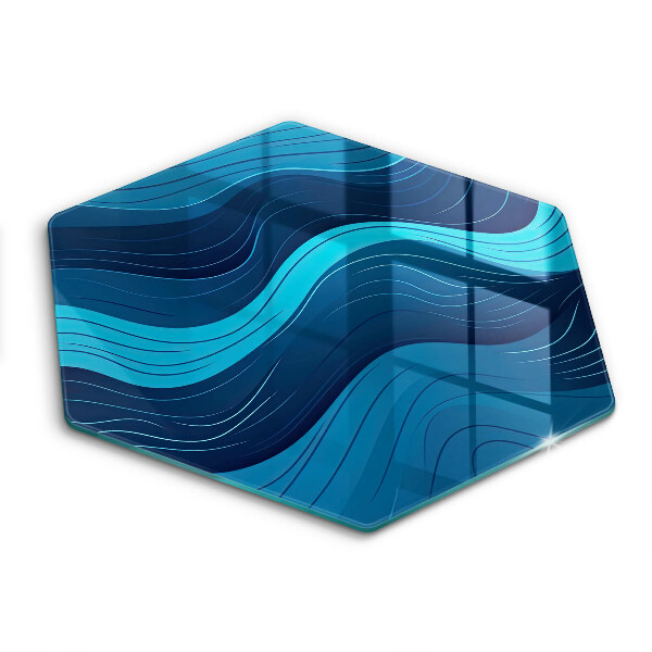 Protège plaque de cuisson Vagues abstraites