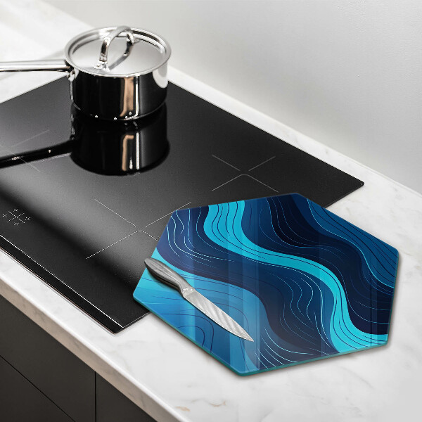 Protège plaque de cuisson Vagues abstraites