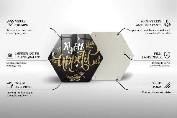 Protège plaque de cuisson Inscription Bon Appetit