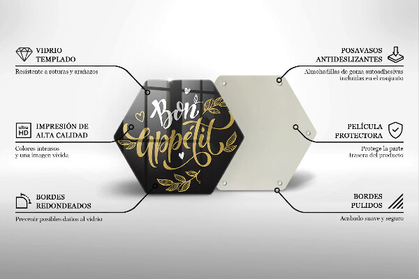 Protège plaque de cuisson Inscription Bon Appetit