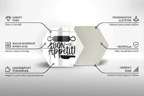 Protège plaque de cuisson Inscription Bon Appetit