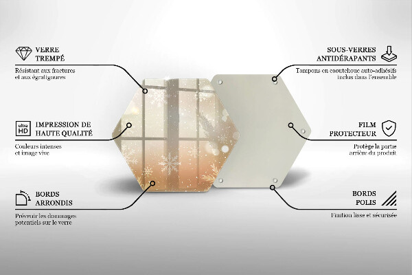 Protège plaque de cuisson Flocons de neige