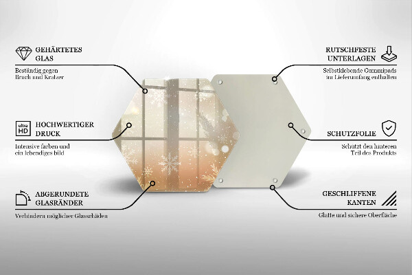 Protège plaque de cuisson Flocons de neige