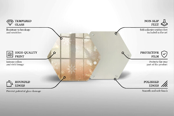 Protège plaque de cuisson Flocons de neige