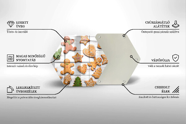 Protège plaque de cuisson Pain d'épice de Noël