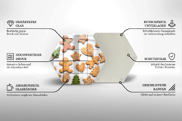 Protège plaque de cuisson Pain d'épice de Noël