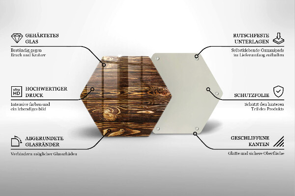 Protège plaque de cuisson Texture du bois