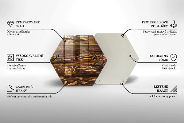 Protège plaque de cuisson Texture du bois