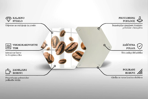 Protège plaque de cuisson Grains de café