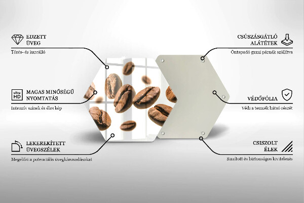 Protège plaque de cuisson Grains de café