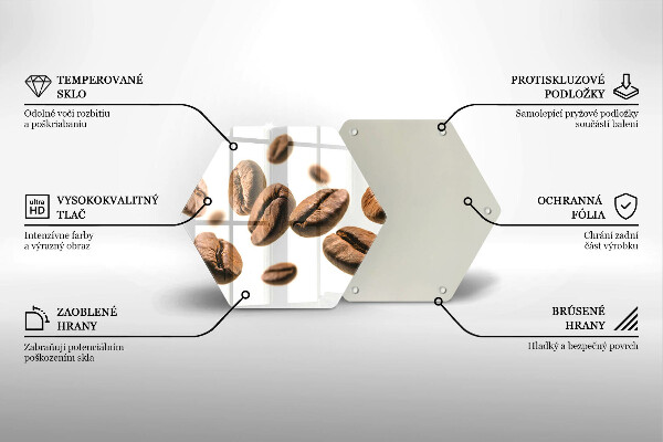 Protège plaque de cuisson Grains de café