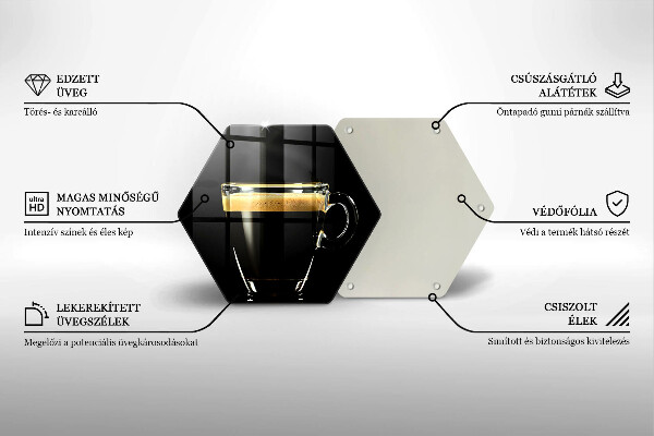 Protège plaque de cuisson Un verre de café noir