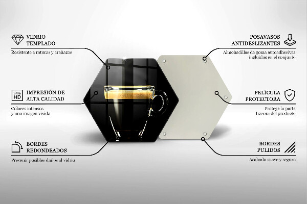 Protège plaque de cuisson Un verre de café noir
