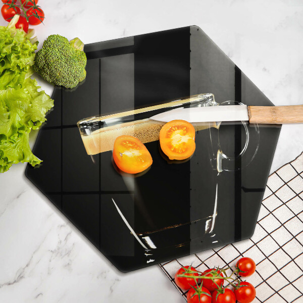 Protège plaque de cuisson Un verre de café noir