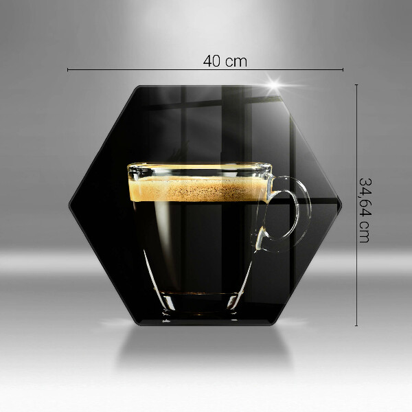 Protège plaque de cuisson Un verre de café noir