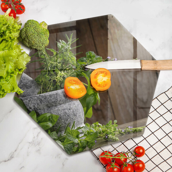 Protège plaque de cuisson Herbes vertes