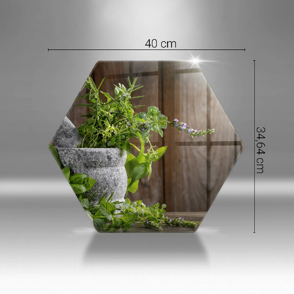 Protège plaque de cuisson Herbes vertes