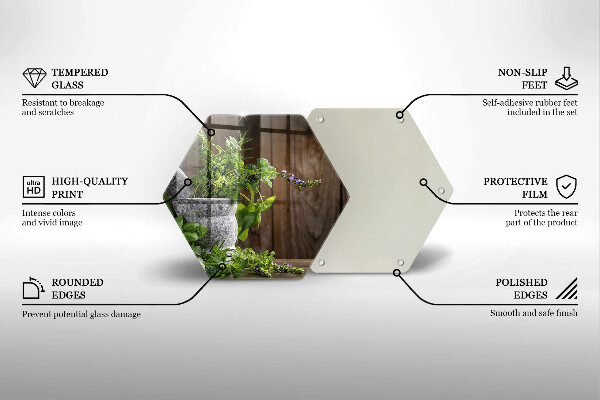 Protège plaque de cuisson Herbes vertes