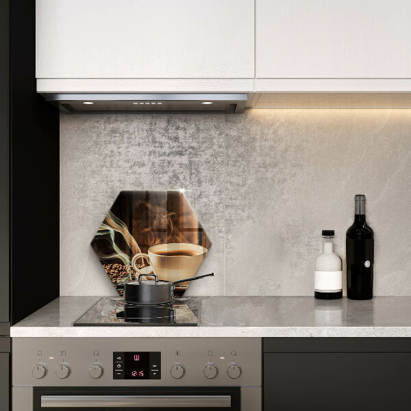 Protège plaque de cuisson Tasse et grains de café