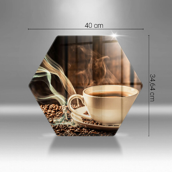 Protège plaque de cuisson Tasse et grains de café