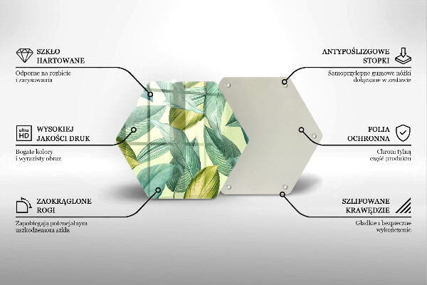 Protège plaque de cuisson Feuilles tropicales vertes