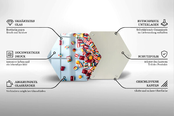 Protège plaque de cuisson Bonbons colorés