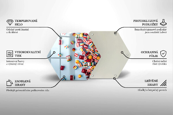 Protège plaque de cuisson Bonbons colorés