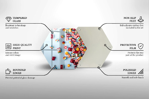 Protège plaque de cuisson Bonbons colorés