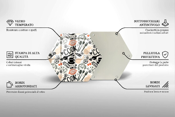 Protège plaque de cuisson Motif de cuisine de dessin animé