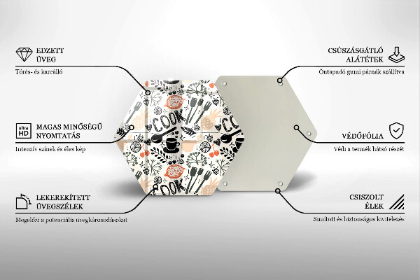 Protège plaque de cuisson Motif de cuisine de dessin animé