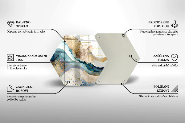 Protège plaque de cuisson Marbre coloré