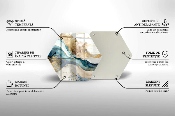 Protège plaque de cuisson Marbre coloré