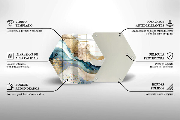 Protège plaque de cuisson Marbre coloré