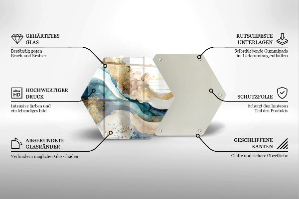 Protège plaque de cuisson Marbre coloré