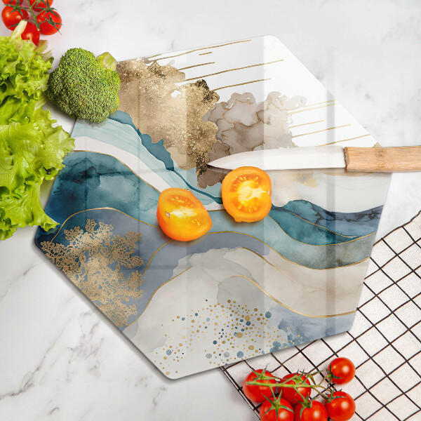 Protège plaque de cuisson Marbre coloré