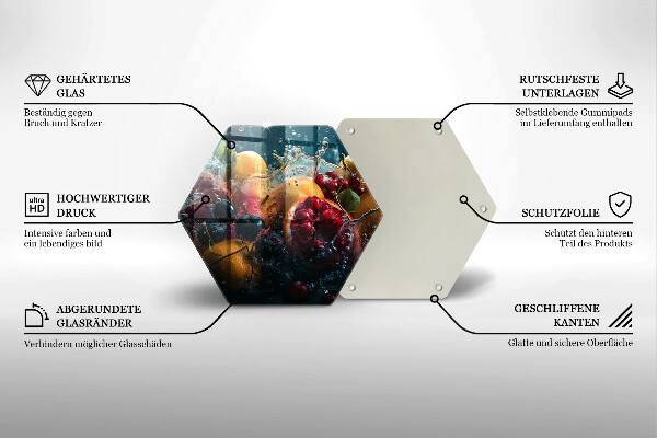 Protège plaque de cuisson Fruits dans l'eau