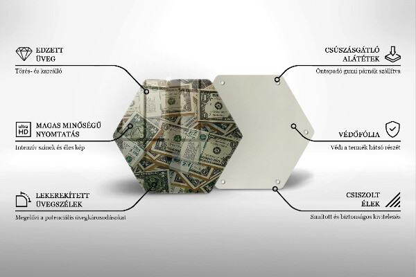 Protège plaque de cuisson Argent dollars