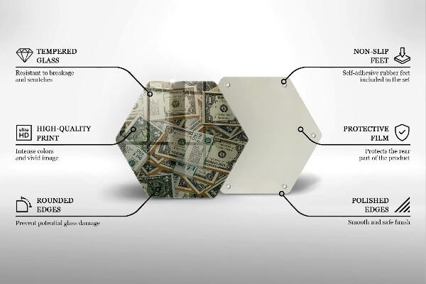 Protège plaque de cuisson Argent dollars