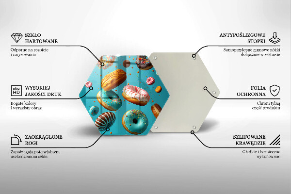 Protège plaque de cuisson Beignets colorés