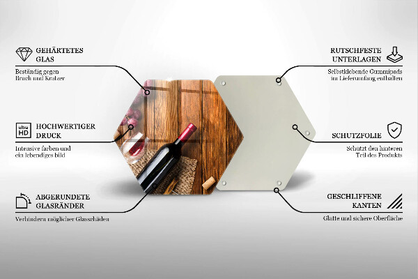 Protège plaque de cuisson Une bouteille de vin rouge