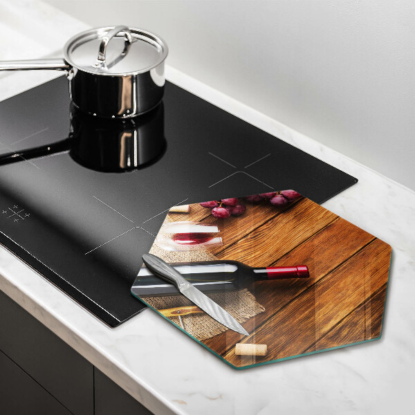 Protège plaque de cuisson Une bouteille de vin rouge