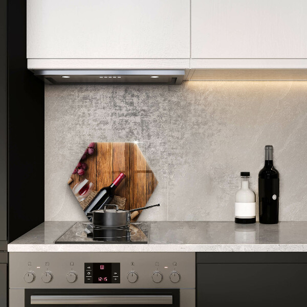 Protège plaque de cuisson Une bouteille de vin rouge