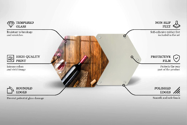 Protège plaque de cuisson Une bouteille de vin rouge