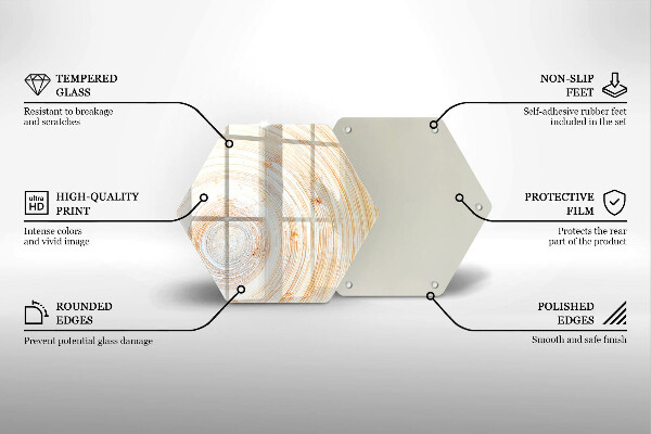 Protège plaque de cuisson Texture du bois