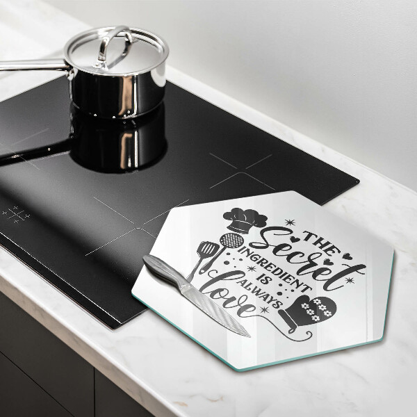 Protège plaque de cuisson Inscription phrase