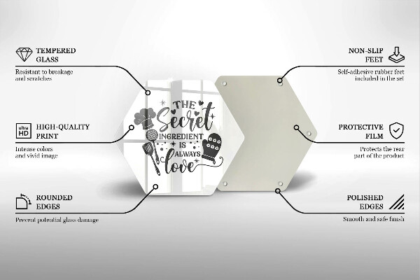 Protège plaque de cuisson Inscription phrase