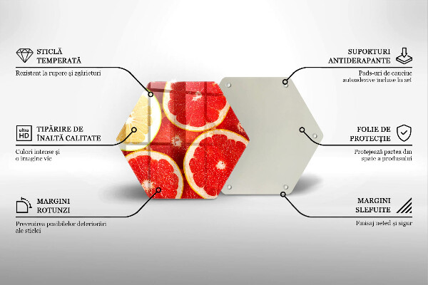Protège plaque de cuisson Tranches de pamplemousse
