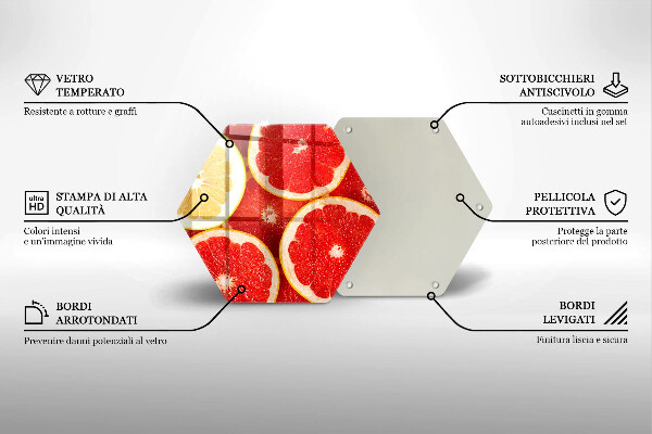 Protège plaque de cuisson Tranches de pamplemousse