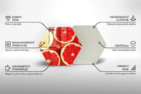 Protège plaque de cuisson Tranches de pamplemousse